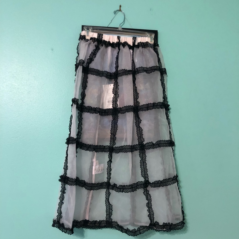 E hyphen world gallery bon bon pink black skirt